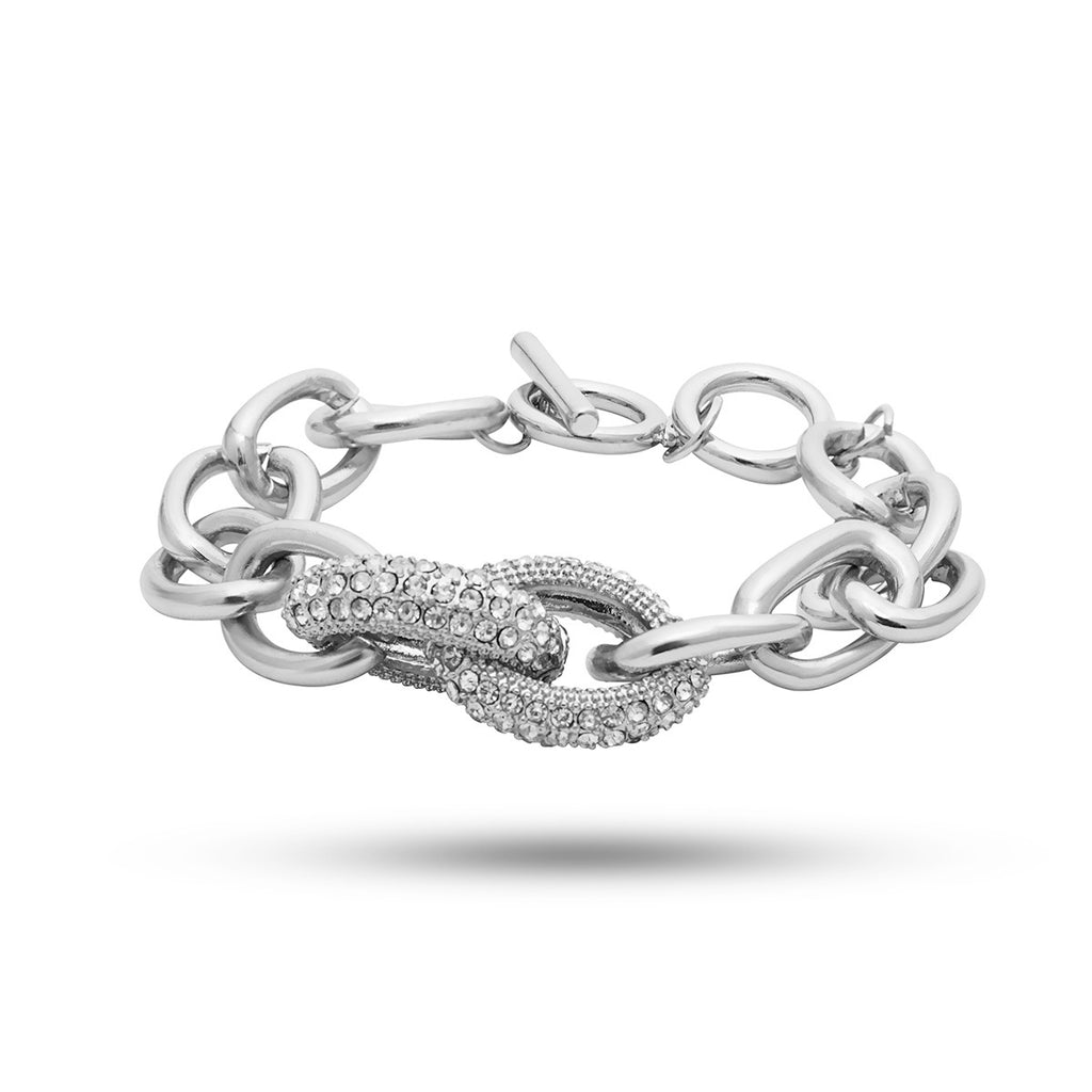 Stylish Punk-Inspired Rhinestone Chain Bracelet for Women