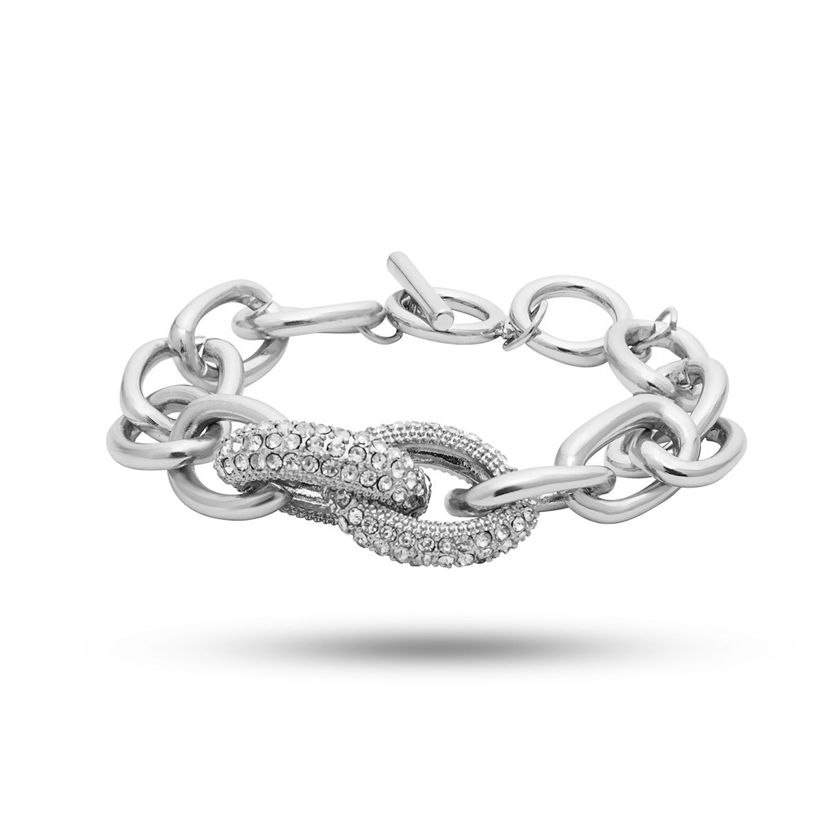 Stylish Punk-Inspired Rhinestone Chain Bracelet for Women