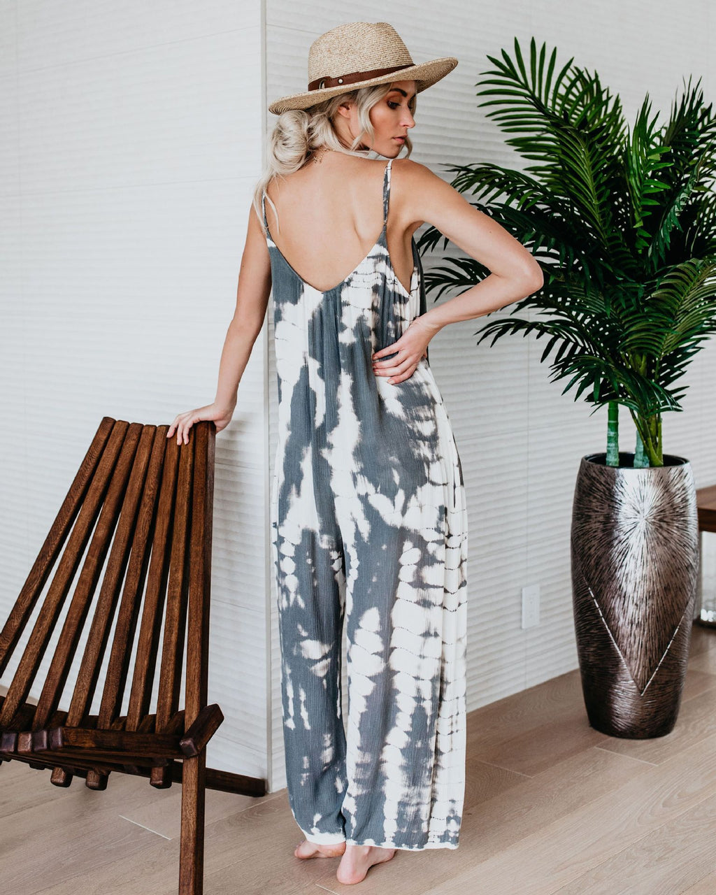 Summer Tie-Dye Loose Women’s Jumpsuit with Straps