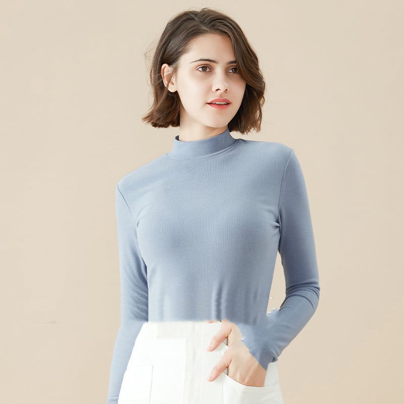Hyaluronic Acid Antibacterial Half High Neck Shirt
