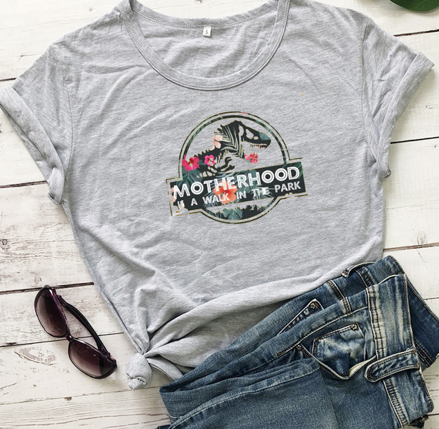 Motherhood Is a Walk in the Park Short Sleeve Tee
