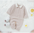 Knitted Baby Romper with Collar (Single Piece)