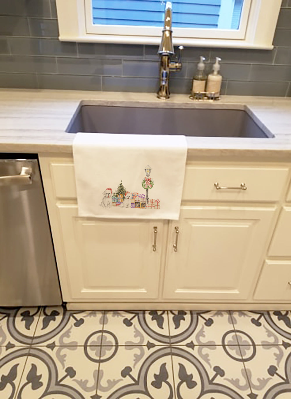 Bichon Frise Duo Sitting Pretty Kitchen Towel Set of 2