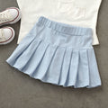 Girls' Pleated Anti-Slip Summer Skirt for Ages 8+