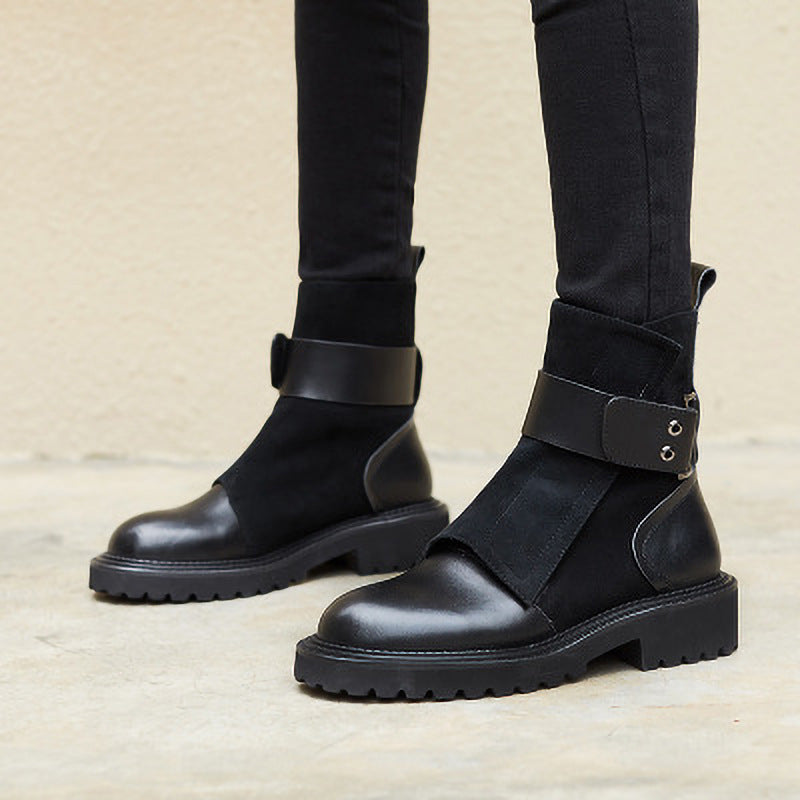 2019 Winter Fashion Minimalist Round Toe Martin Boots