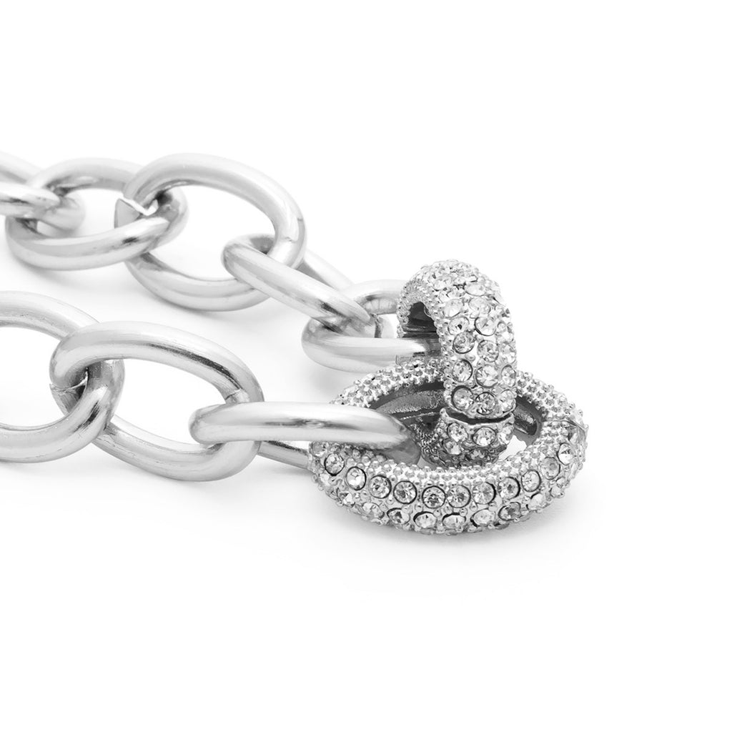 Stylish Punk-Inspired Rhinestone Chain Bracelet for Women